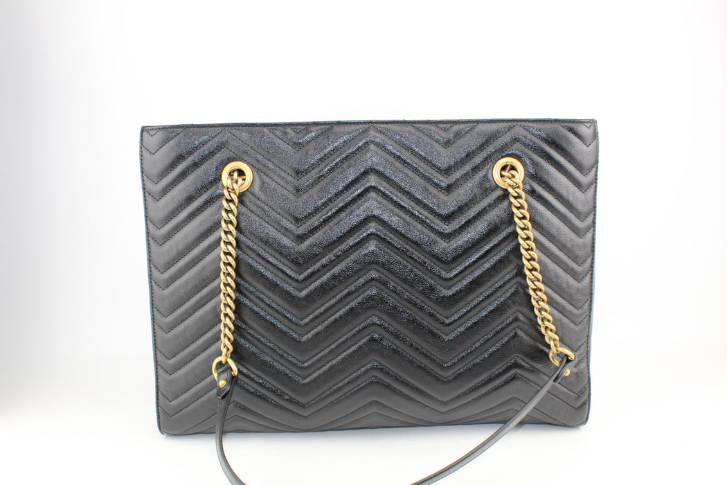 Gucci GG Marmont Matelassé medium tote black