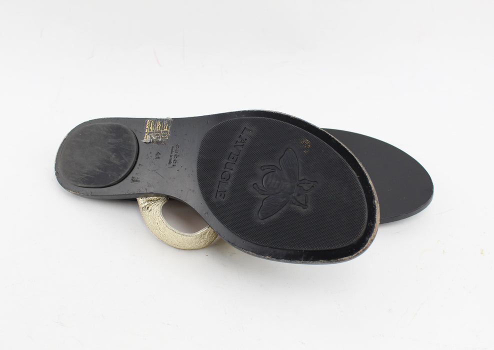 GUCCI LEATHER THONG SANDAL SIZE 41 - LuxurySnob