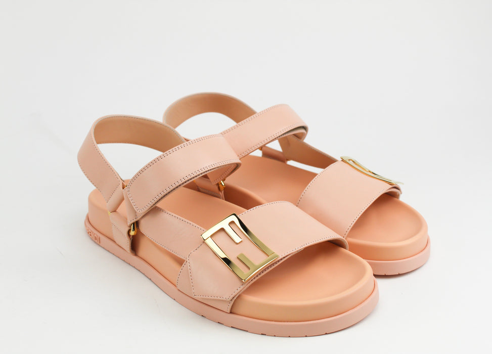 Fendi Vitello Leather Sandals