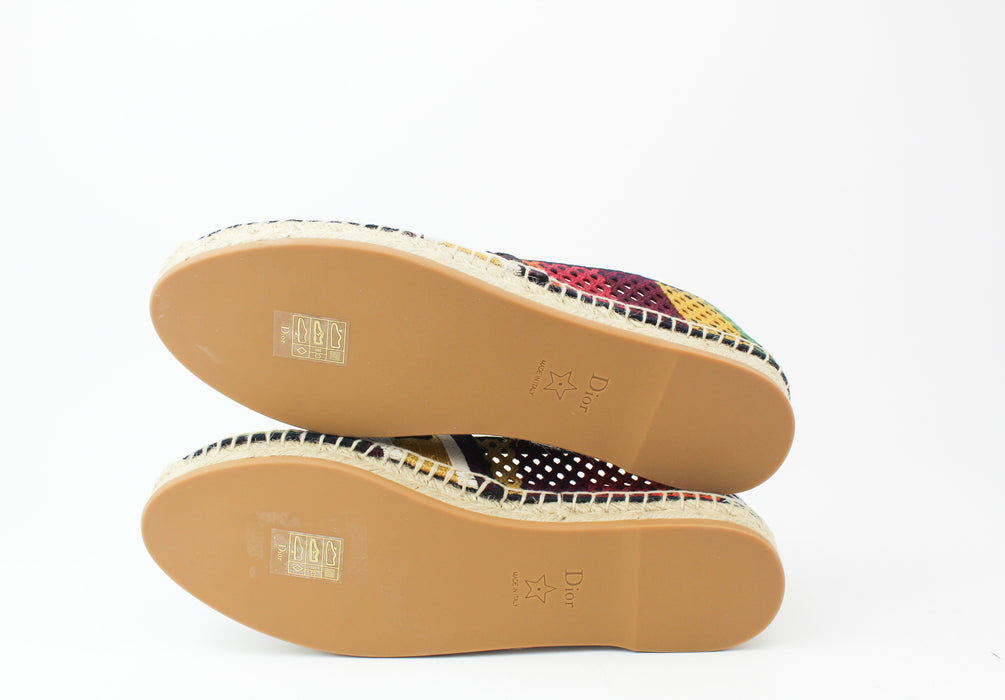 Dior Granville Stripe Mesh Espadrilles