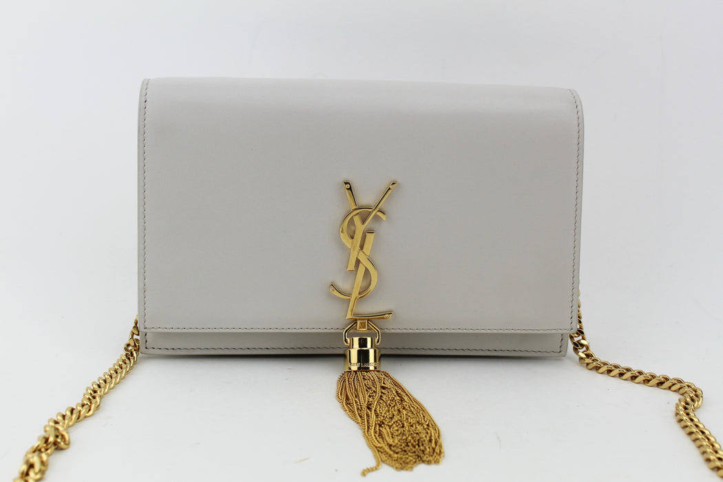 SAINT LAURENT MONOGRAM KATE TASSEL CHAIN WALLET