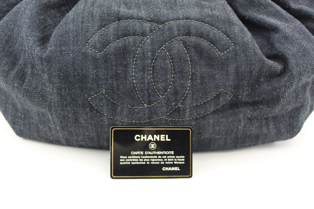 Chanel Quilted Denim large Cabas Bag