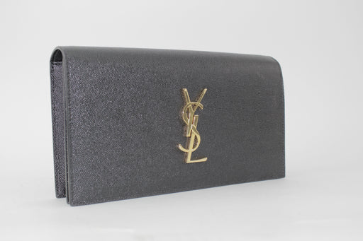 SAINT LAURENT GRAIN DE POUDRE CLASSIC MONOGRAM KATE CLUTCH