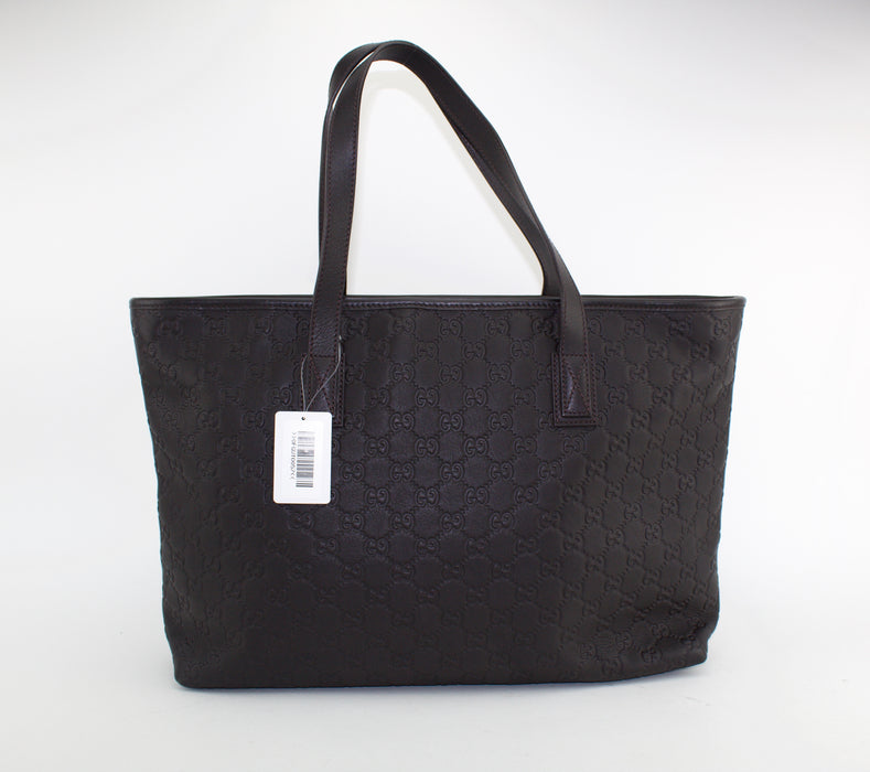 GUCCI MICROGUCCISSIMA TOTE DARK BROWN