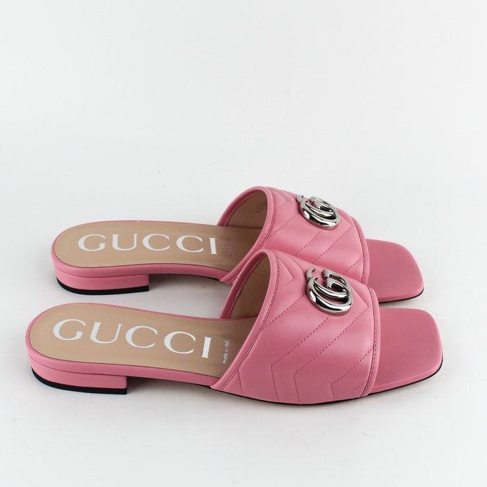 GUCCI MARMONT GG SLIDE PINK