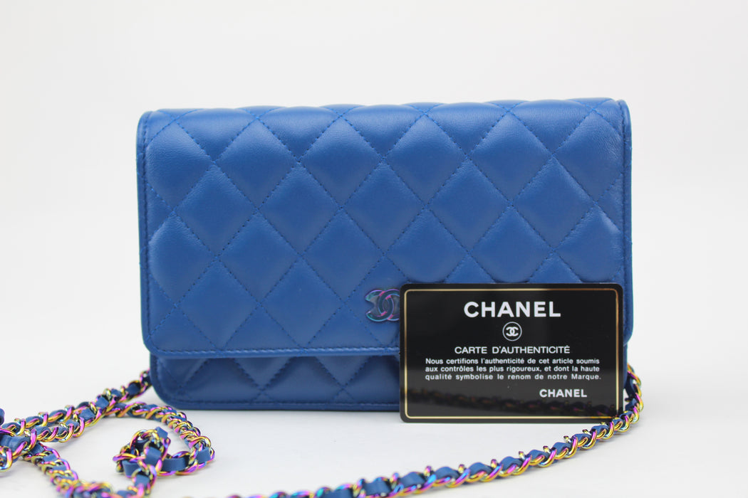 Chanel Wallet on Chain blue