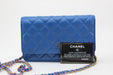 Chanel Wallet on Chain blue