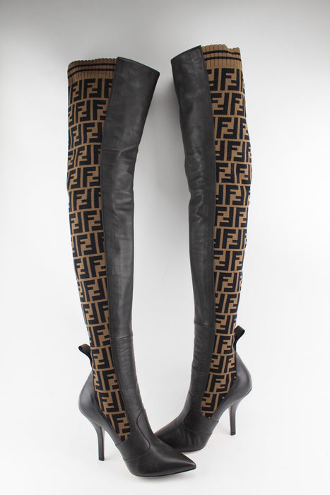 FENDI ROCKOKO THIGH HIGH BOOTS