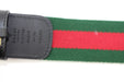 GUCCI NYLON WEB BELT WITH DOUBLE G BUCKLE 80/32