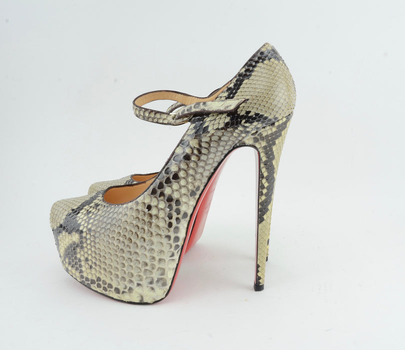 Python Louboutain CHRISTIAN LOUBOUTIN LADY DAF 160 PYTHON | LuxurySnob Genuine Pre Owned ...
