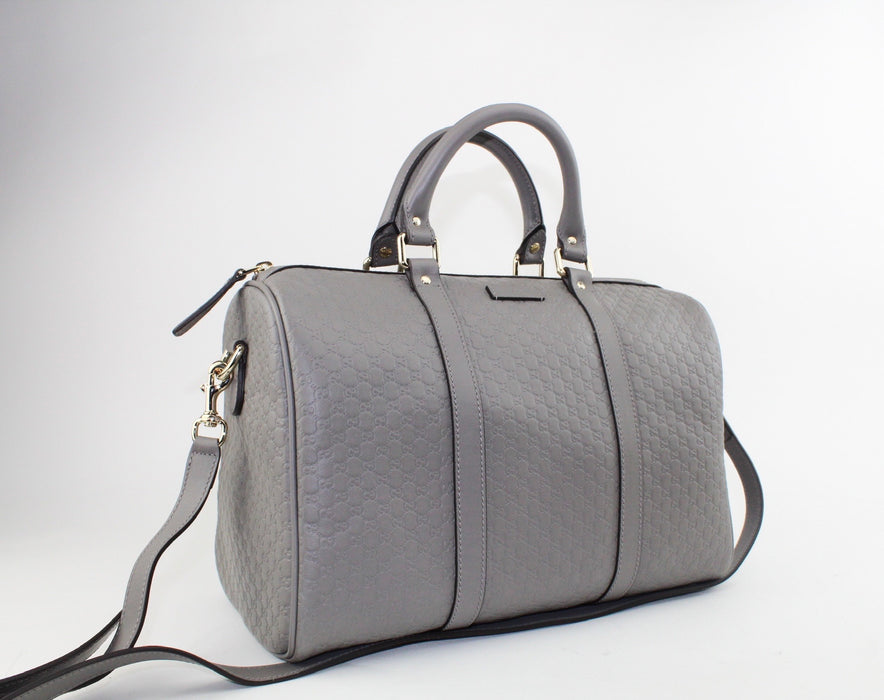 Gucci Boston Guccissima Bag grey