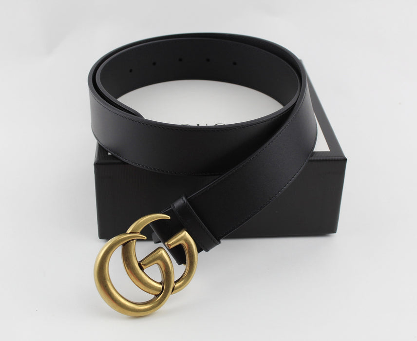 Gucci Leather Belt With Double G Buckle