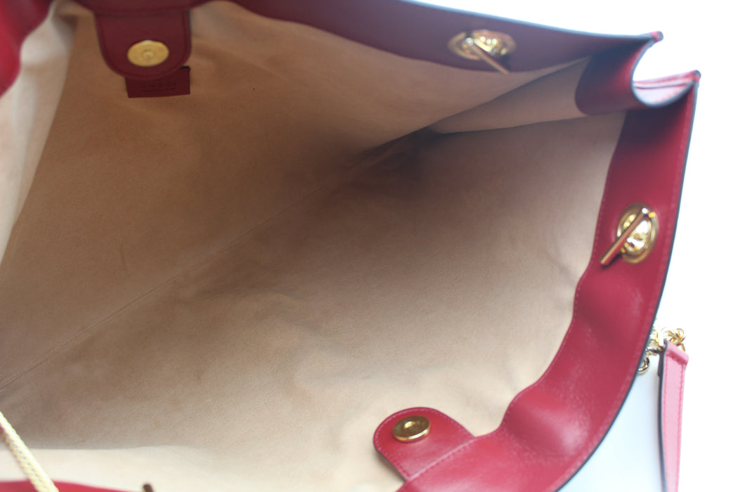 GUCCI LARGE RAJAH TWEED TOTE BAG