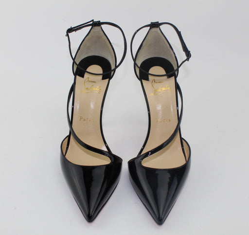 CHRISTIAN LOUBOUTIN FLIKETTA 100 PATENT BLACK