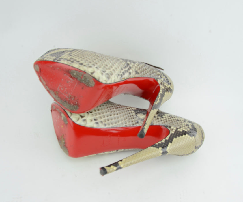 CHRISTIAN LOUBOUTIN LADY DAF 160 PYTHON - LuxurySnob