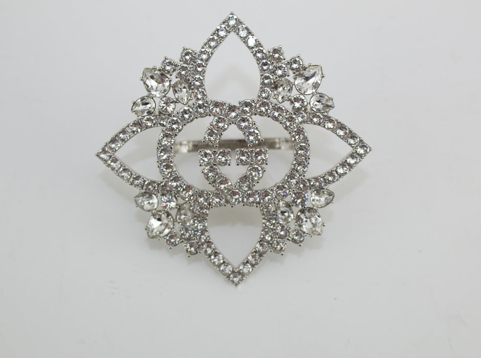 GUCCI CRYSTAL EMBELLISHED DOUBLE FINGER RING