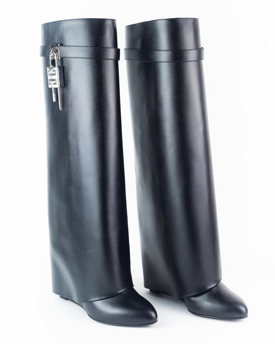 Givenchy Shark Lock Pant Boots in Leather