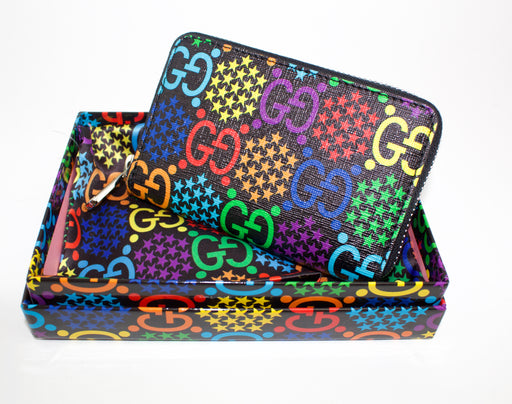 GUCCI GG PSYCHEDELIC ZIP CARD CASE
