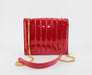 Saint Laurent Patent Calfskin Matelasse Medium Vicky Chain Bag Red
