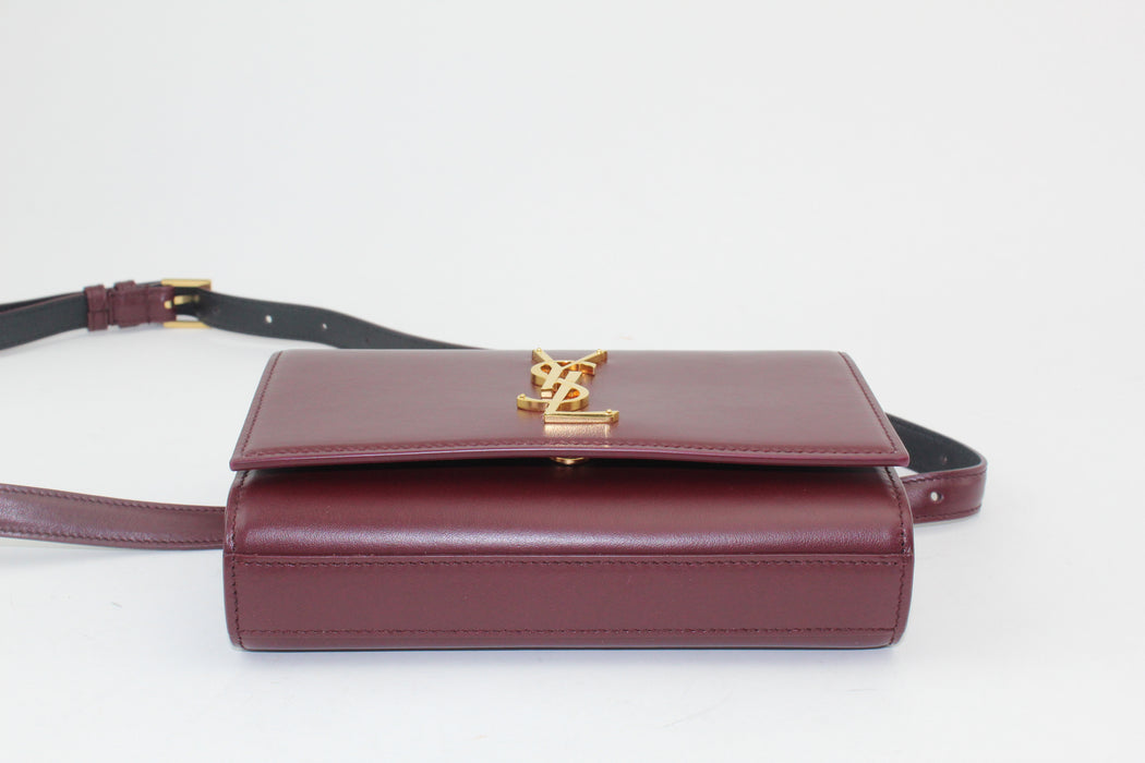 Saint Laurent Kate Belt Bag burgundy