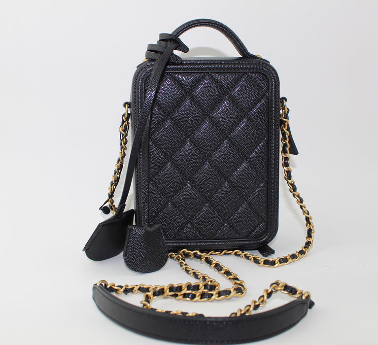 CHANEL BLACK VANITY CASE - LuxurySnob