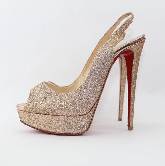 CHRISTIAN LOUBOUTIN LADY PEEP SLINGBACKS - LuxurySnob