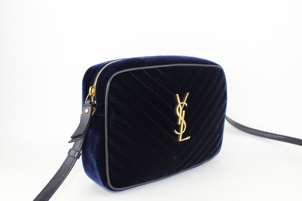 Saint Laurent Velvet Blue Camera bag