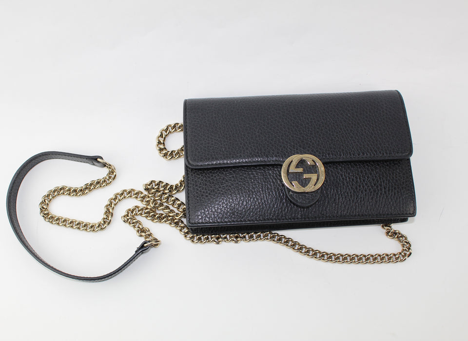 GUCCI INTERLOCKING WALLET ON CHAIN - LuxurySnob