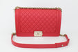 CHANEL LARGE  CAVIAR BOY BAG RED