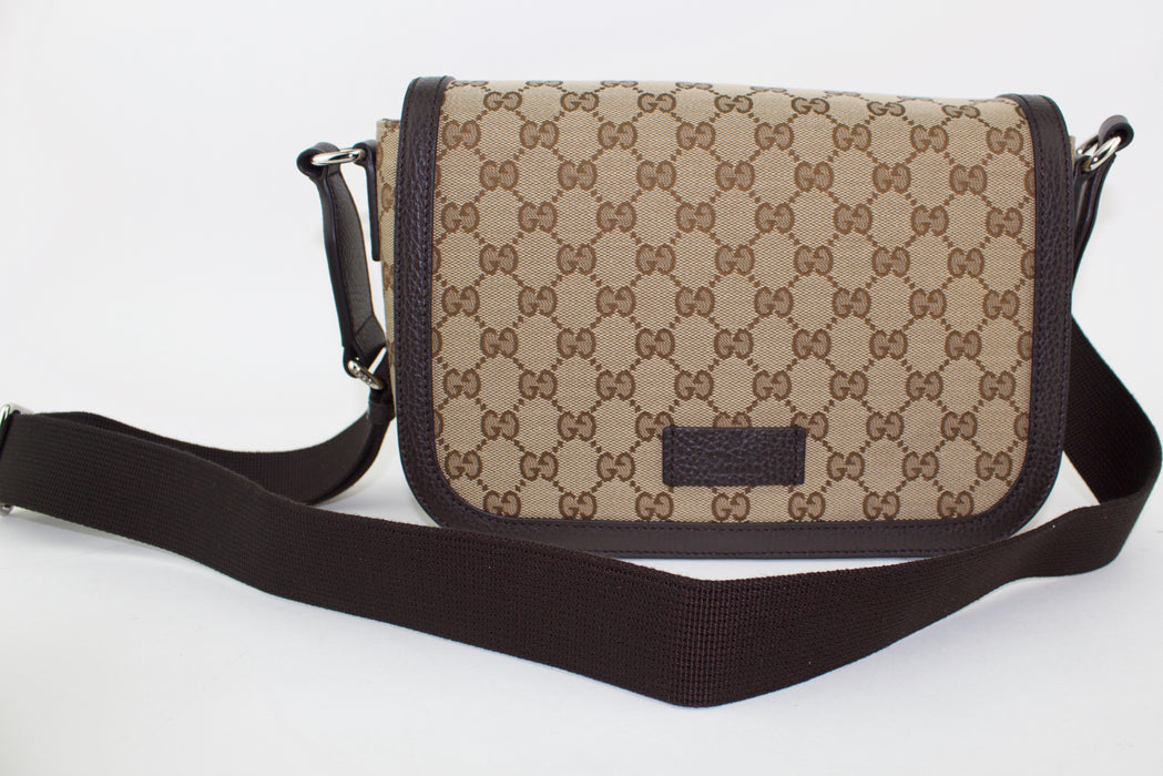 GUCCI CANVAS CROSS BODY MESSENGER BAG