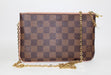 LOUIS VUITTON DAMIER EBENE DOUBLE ZIP POCHETTE - LuxurySnob