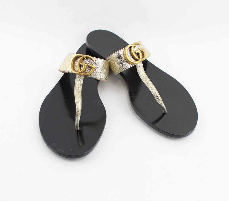 GUCCI LEATHER THONG SANDAL SIZE 41 - LuxurySnob