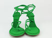 Bottega Veneta Green Lagoon Bubble-Insole Leather Sandals