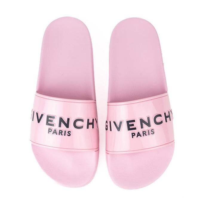 Givenchy Paris Flat Sandals in Bubble Gum Pink