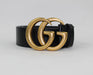 GUCCI LEATHER BELT WITH DOUBLE G BUCKLE SIZE 85/34 - LuxurySnob