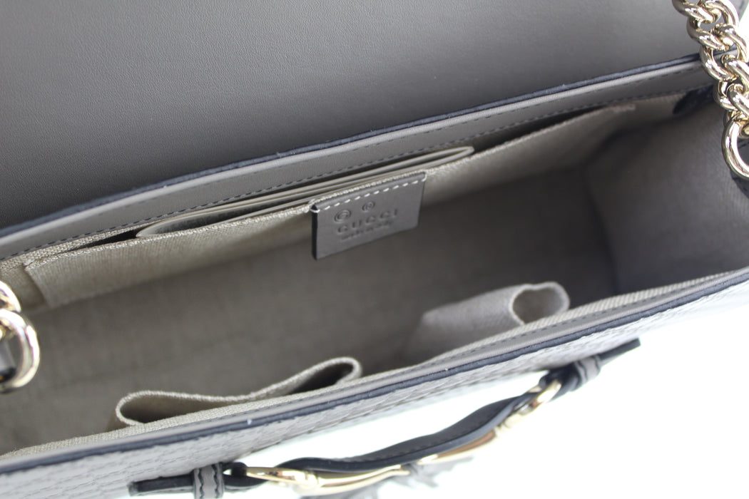 Gucci Emily Guccissima Medium Shoulder bag grey