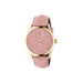 Gucci G-Timeless 38mm Yellow Gold Pastel Pink Watch