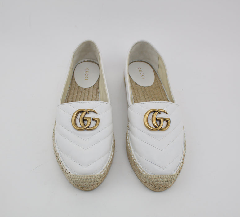 GUCCI WOMEN'S MATELASSÉ ESPADRILLE SIZE 37 