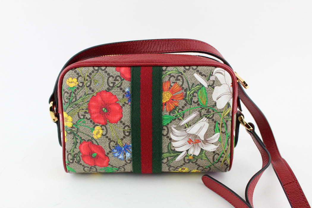 GUCCI OPHIDIA GG FLORA MINI SHOULDER BAG