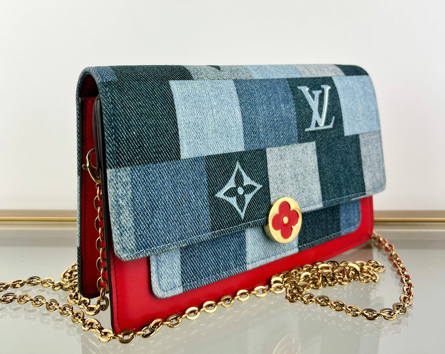 Louis Vuitton Flore Denim Chain Bag Limited Edition