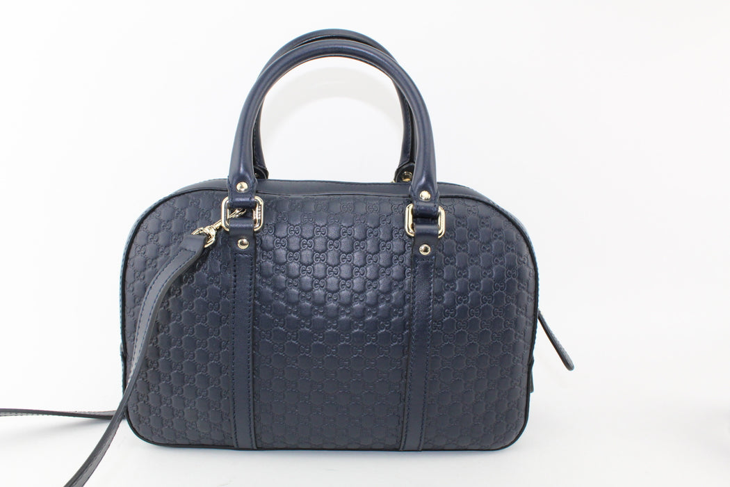 GUCCI GUCCISSIMA MICRO NAVY  BAG