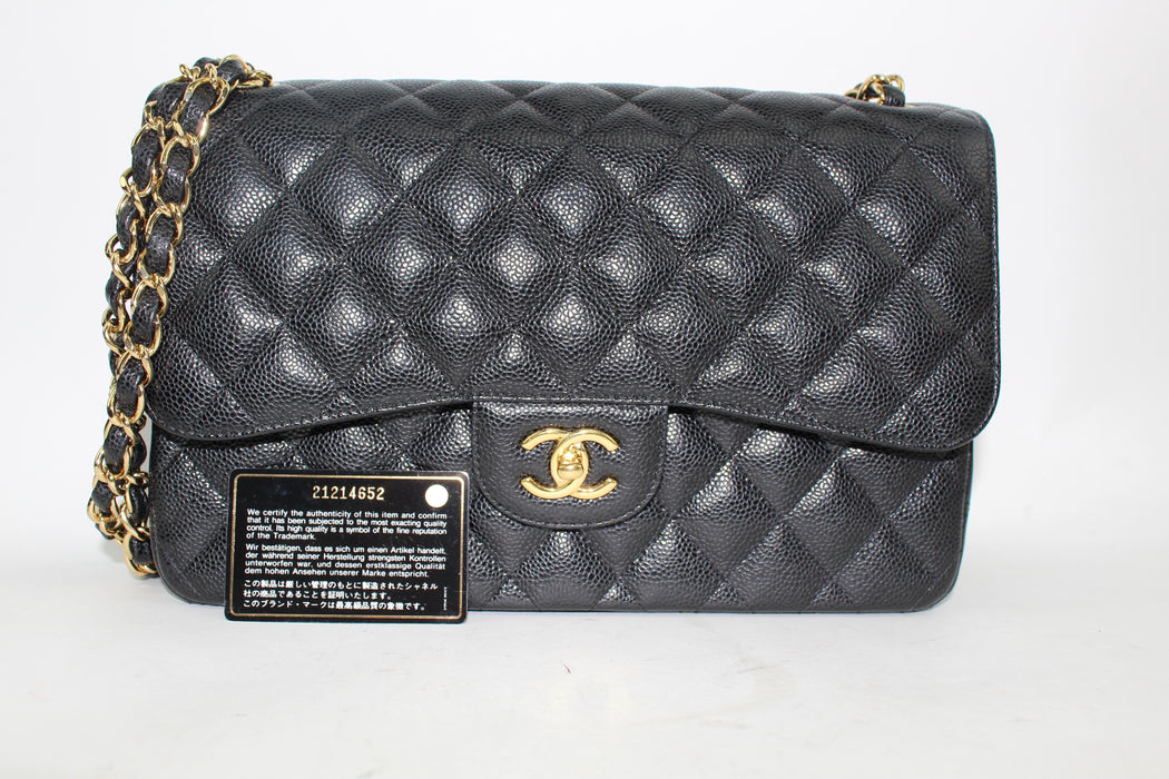 CHANEL CAVIAR DOUBLE FLAP MEDIUM BAG - LuxurySnob