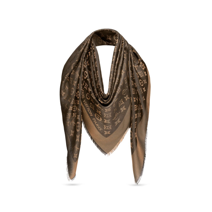 Louis Vuitton Monogram Shine Shawl Brown