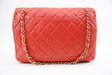 CHANEL WASHED LAMBSKIN QUILTED MAXI SINGLE FLAP BAG