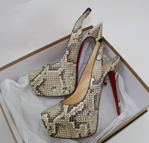 CHRISTIAN LOUBOUTIN PYTHON DAFSLING 160MM - LuxurySnob