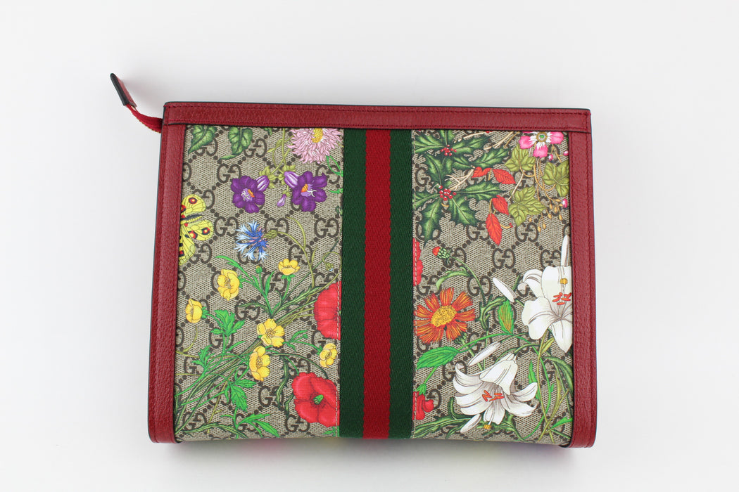 GUCCI OPHIDIA GG FLORA POUCH