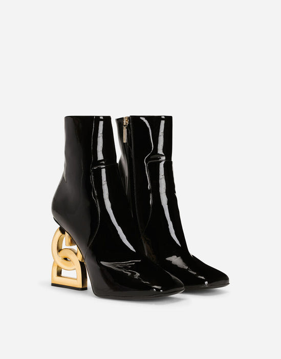 Dolce & Gabbana Patent leather DG  ankle boots