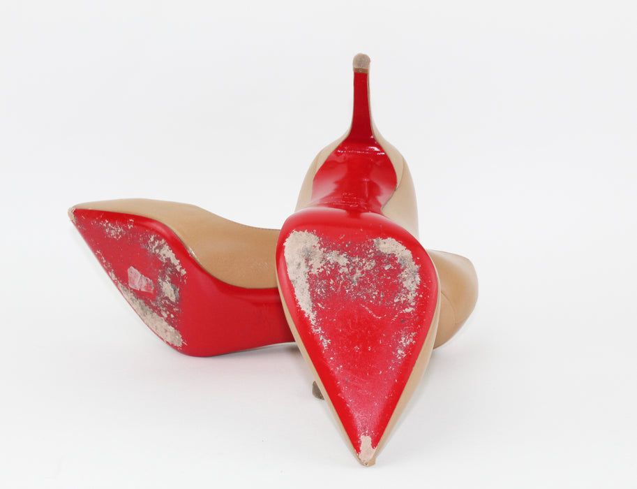 Christian Louboutin Pigalle 100 kid blush