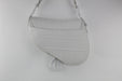 CHALK WHITE SADDLE DIOR OBLIQUE EMBOSSED SMOOTH CALFSKIN BAG