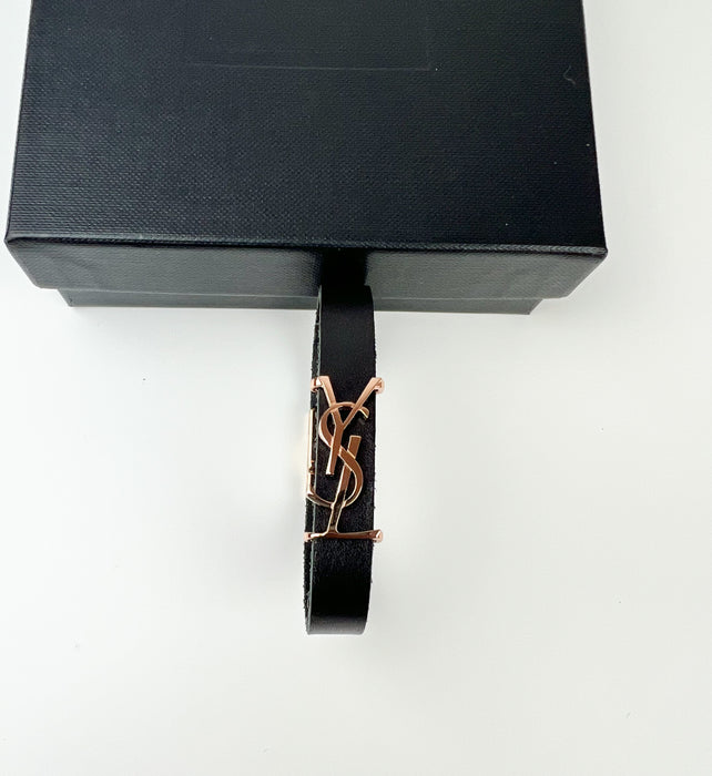 Saint Laurent Opyum Leather Bracelet